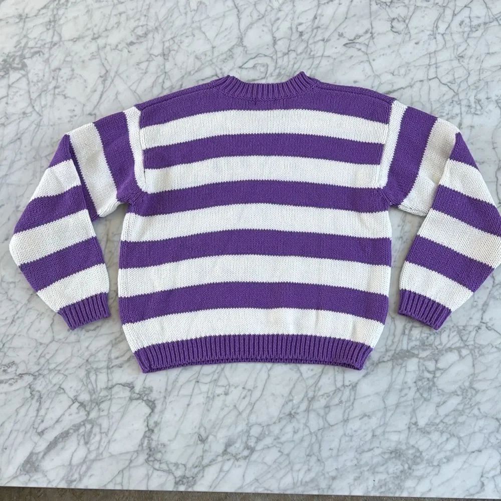 Vintage 90’s Y2K Esprit Chunky Knit Sweater Striped Womens S/M - Picture 6 of 6